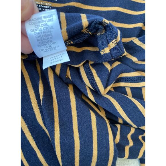 J Jill M Stripe Forward Seam Long Sleeve T-shirt Peasant Ruffle Lot of 2 Tops - Picture 8 of 14